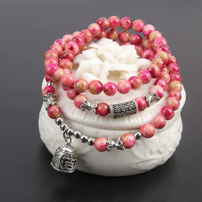 Korean Style Natural Stone Pixiu Beaded Bracelet for Women