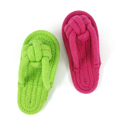Tough Cotton Rope Chew Slippers for Dogs