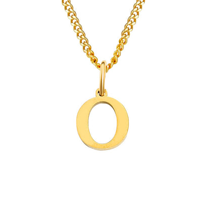 14K halsband i rostfritt stål med 26 bokstäver