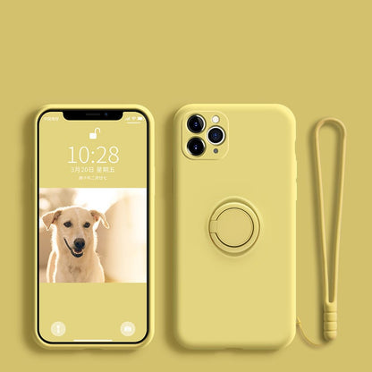 Silicone Grip Shell for iPhone - Ring Feature