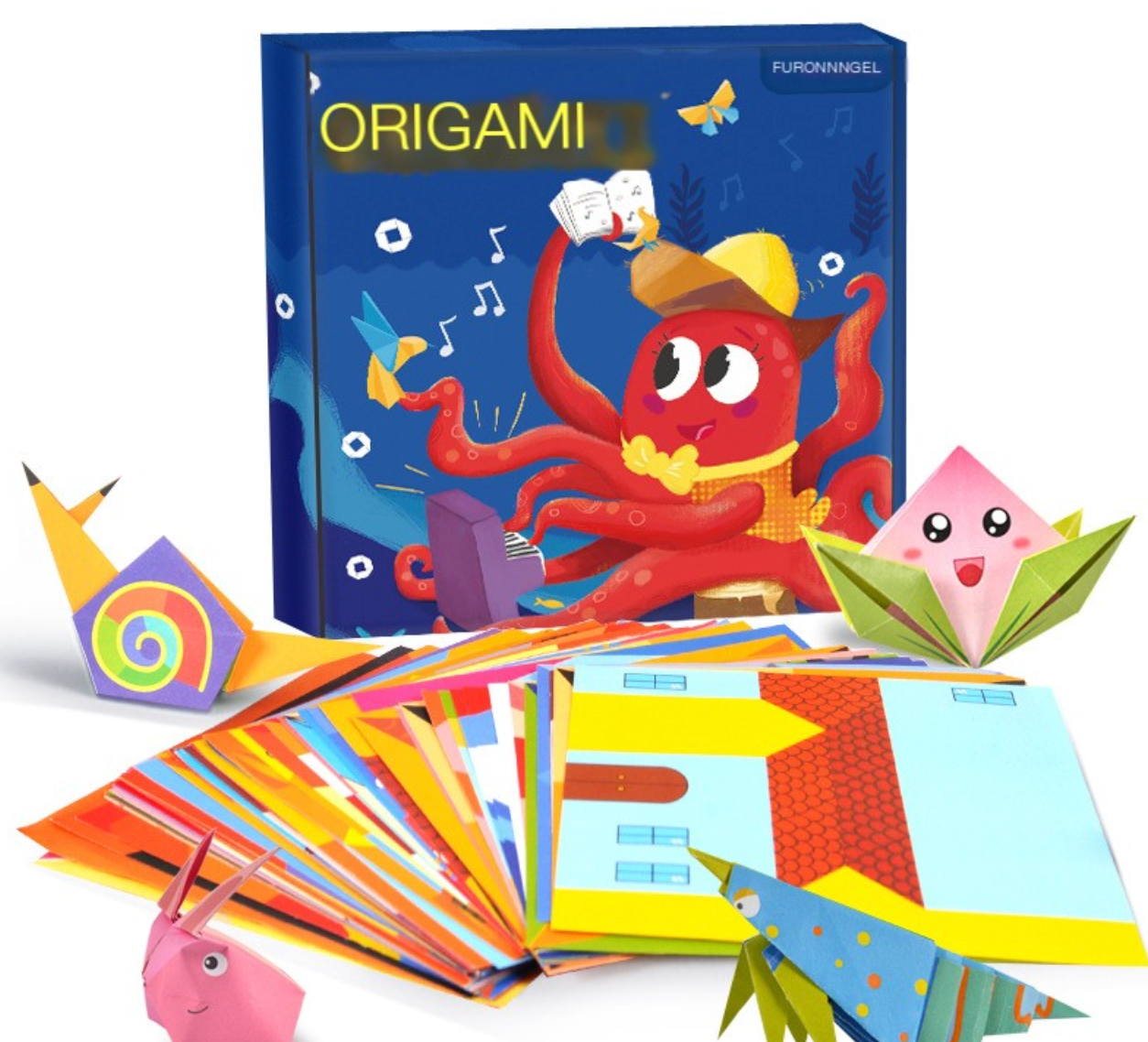 Gör-det-själv-kit för barn med färgglad origami
