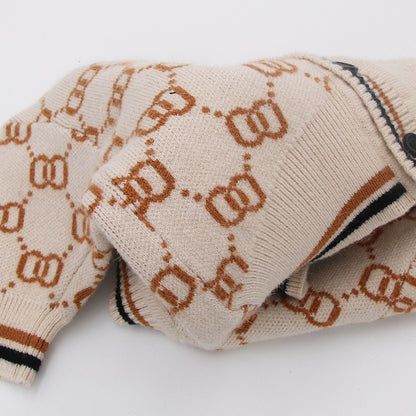 Autumn Winter Sweater Cardigan for Dogs and Cats