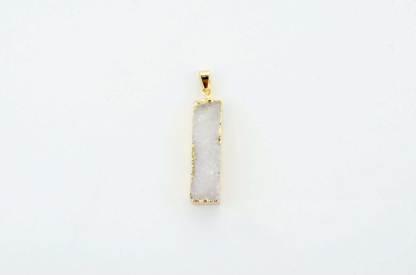 Natural Stone Pendant Rectangular Cluster Necklace