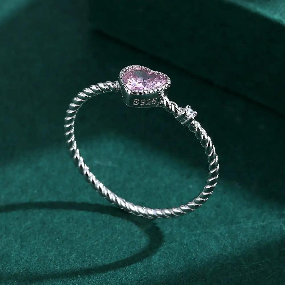 Twisted Rope Crystal Ring for Ladies