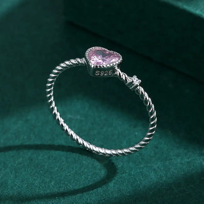 Twisted Rope Crystal Ring for Ladies