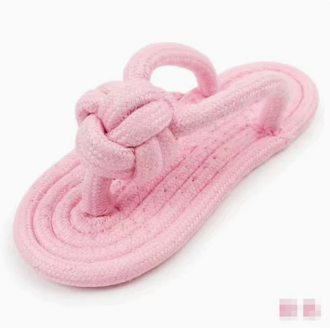 Tough Cotton Rope Chew Slippers for Dogs