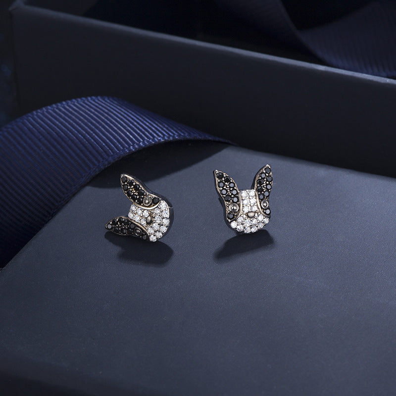 Cute Silver Dog Earrings - Simple and Sweet Design