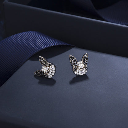 Cute Silver Dog Earrings - Simple and Sweet Design