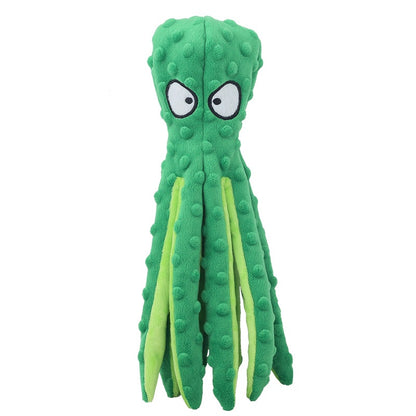 Plush Pet Octopus Shell Chew Puzzle Toy