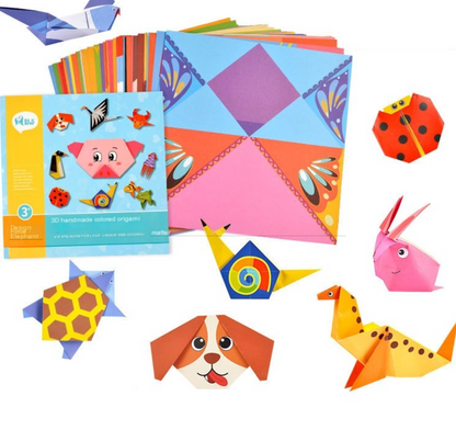 Gör-det-själv-kit för barn med färgglad origami