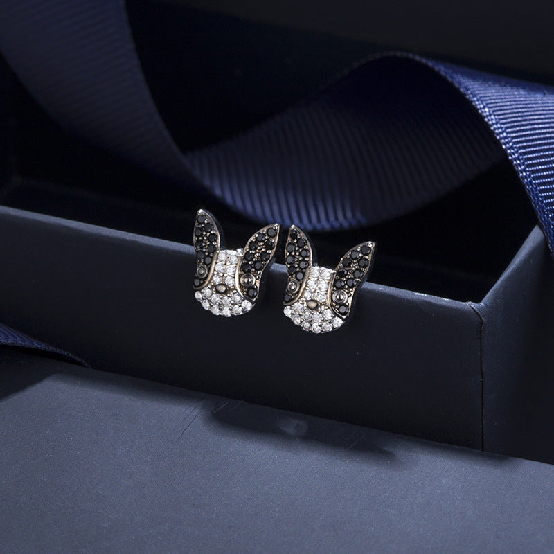 Cute Silver Dog Earrings - Simple and Sweet Design
