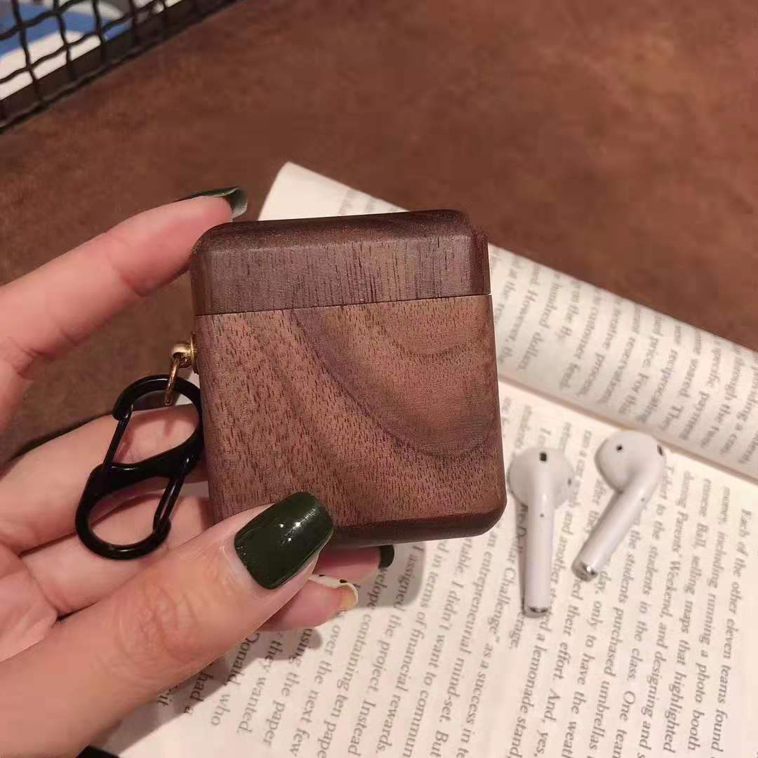 Wooden Apple Bluetooth Earphone Case and Cover