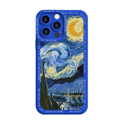 Artistic Liquid Silicone iPhone Case for 13/14/15 Pro