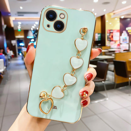 Stylish iPhone 15 Pro Max Case with Heart Bracelet