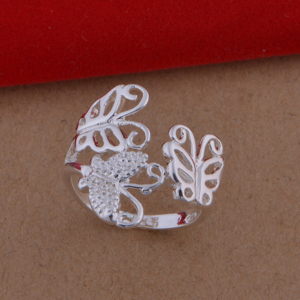 925 Sterling Silver Butterfly Adjustable Ring