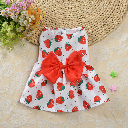 Cute Floral Princess Dress for Teddy Dogs