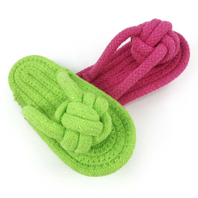 Tough Cotton Rope Chew Slippers for Dogs