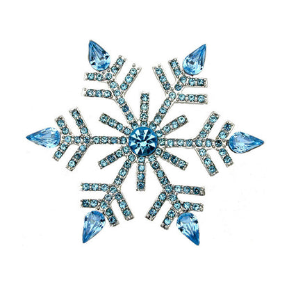 Alloy Jewelry Christmas Snowflake Brooch Gift