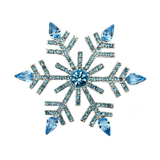 Alloy Jewelry Christmas Snowflake Brooch Gift