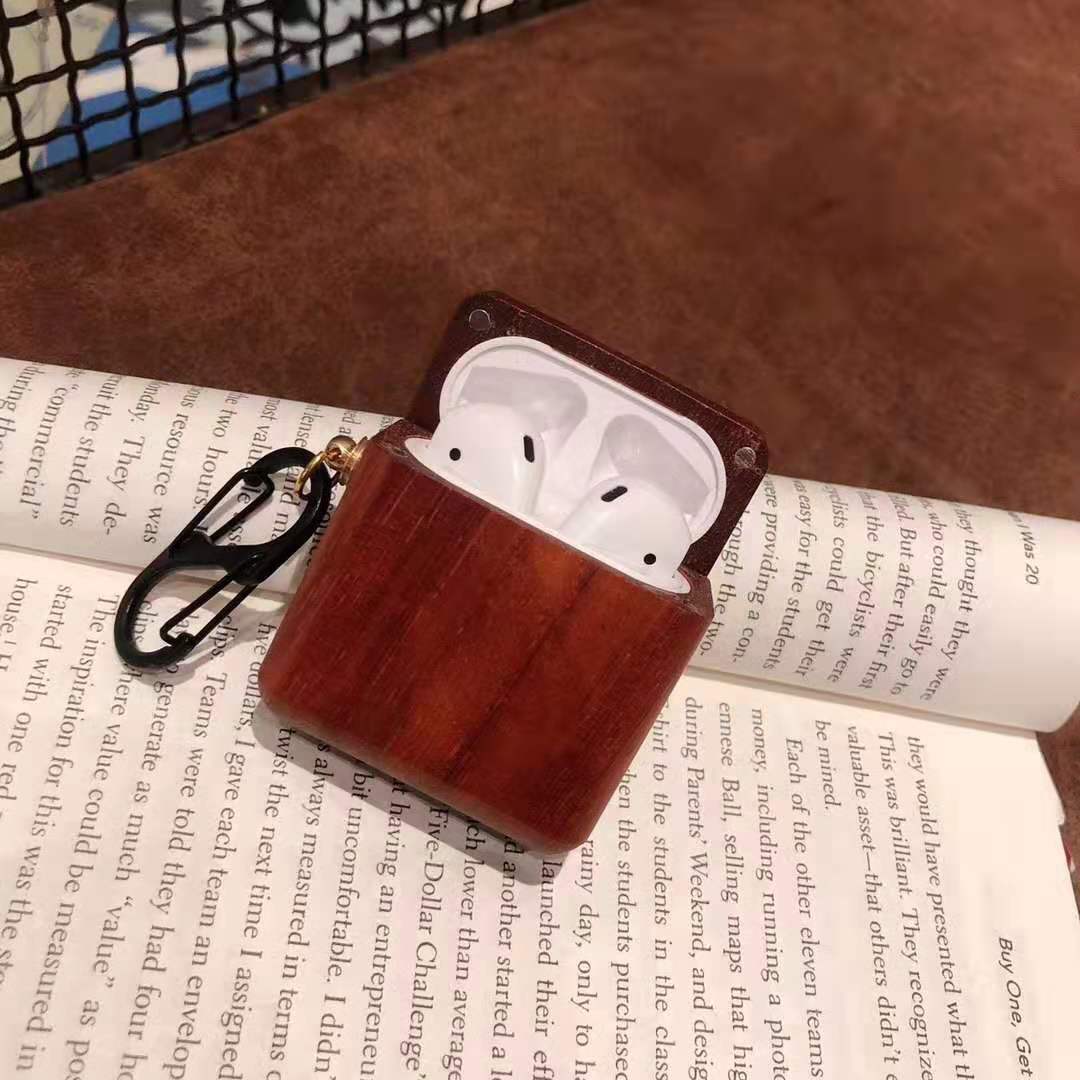 Wooden Apple Bluetooth Earphone Case and Cover