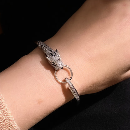 Ringarmband med roséguldleopard och diamant
