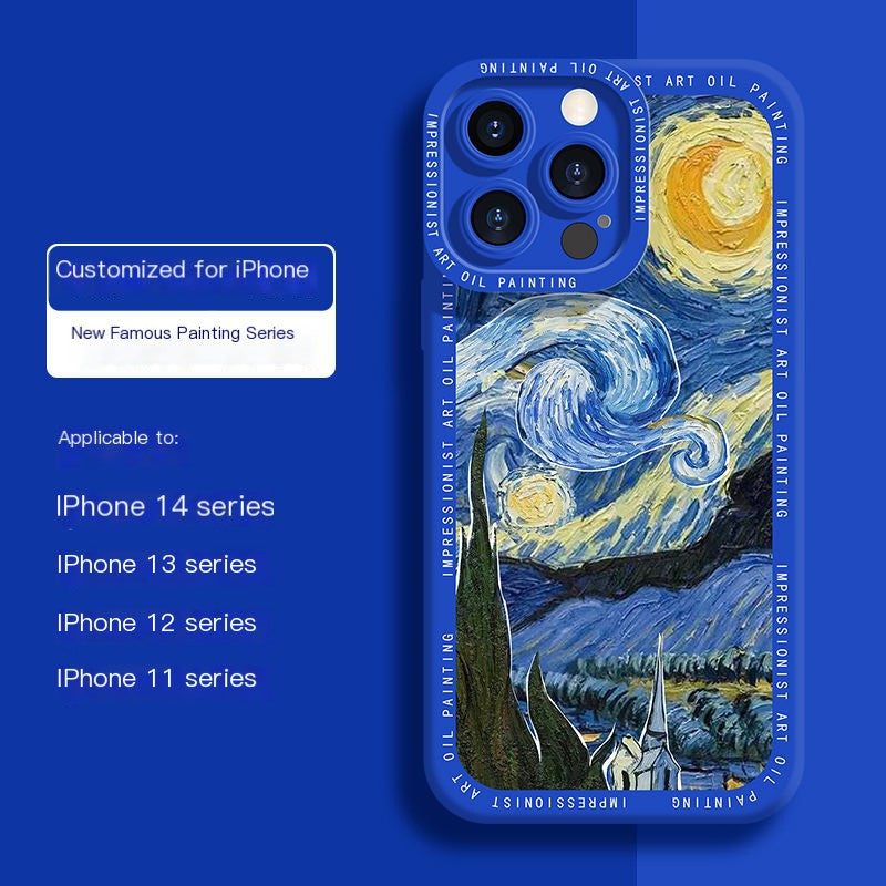 Artistic Liquid Silicone iPhone Case for 13/14/15 Pro