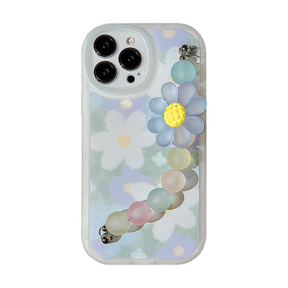 Blumen Armband iPhone Hülle für 8P, 11, 12, 13, 14, 15 Pro Max