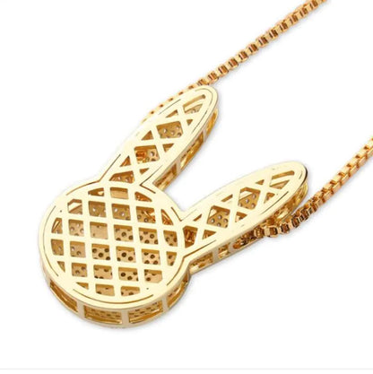 Hiphop Mode Zirkon Kaninhänge Halsband