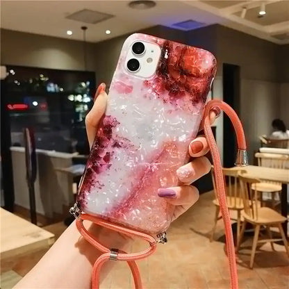 Marble Necklace Mobile Phone Case