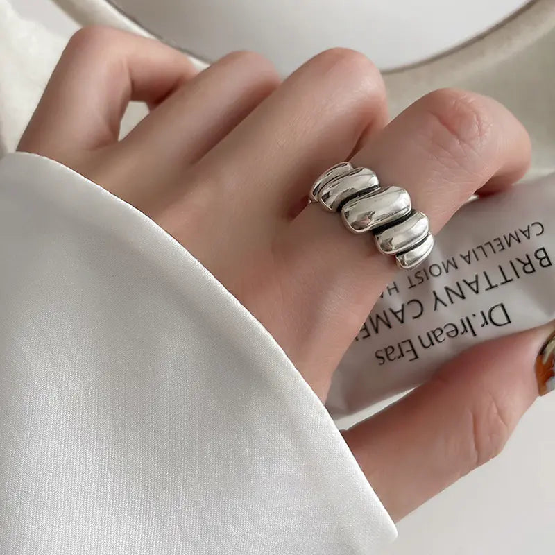 Vintage lyxig thailändsk sterling silverring