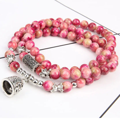 Korean Style Natural Stone Pixiu Beaded Bracelet for Women