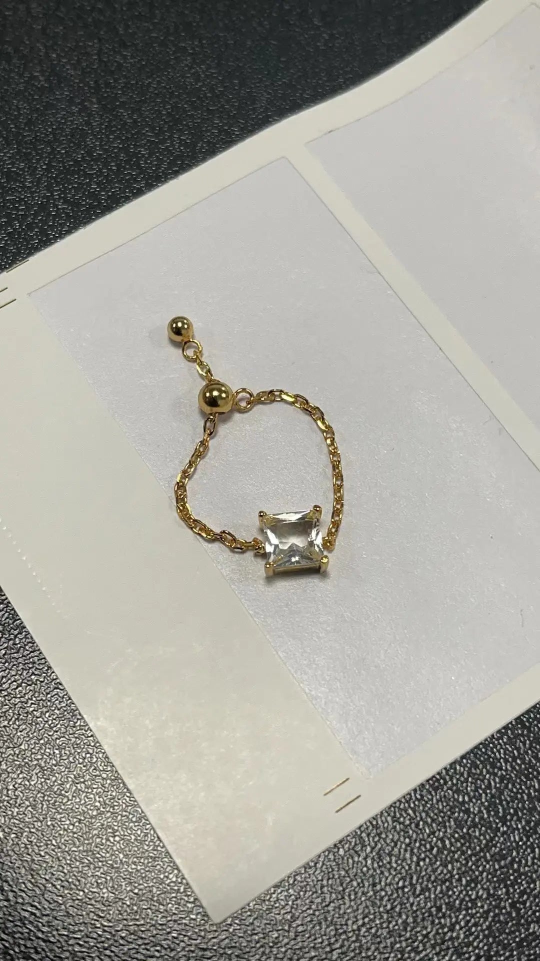 Creative Adjustable Finger Chain Ring Design (MOQ 20)