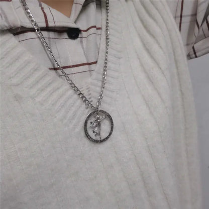 Hip-Hop-halsband koreansk streetstyle-hänge