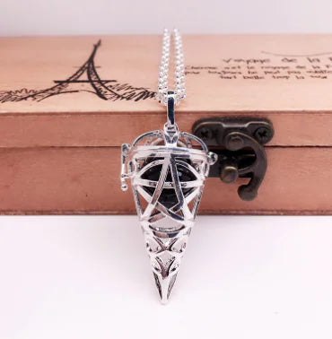 Glass Sphere Locket Necklace with Openable Pendant