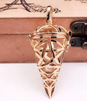 Glass Sphere Locket Necklace with Openable Pendant