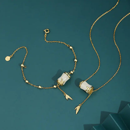 S925 Sterling Silver Natural Tianyuzhu Bracelet Necklace