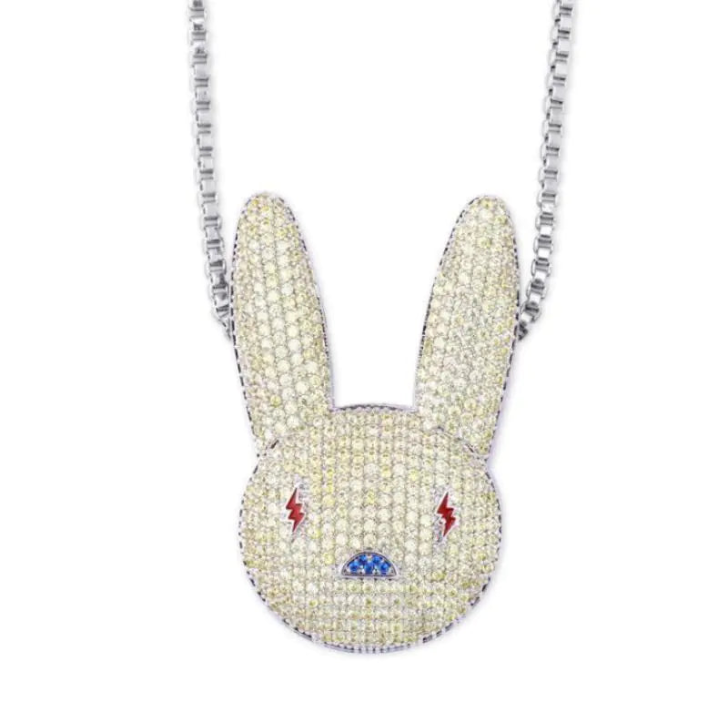 Hiphop Mode Zirkon Kaninhänge Halsband