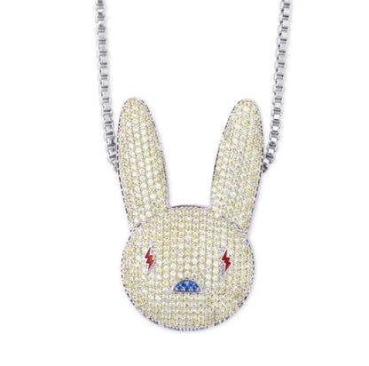 Hiphop Mode Zirkon Kaninhänge Halsband