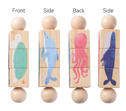 Kids' Handbell Wooden Animal Puzzle