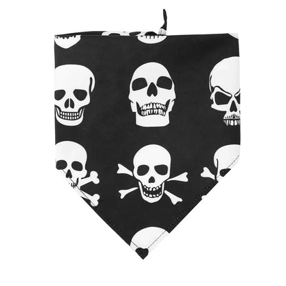 Enkelt lager Halloween-bandana med dödskalle och hund