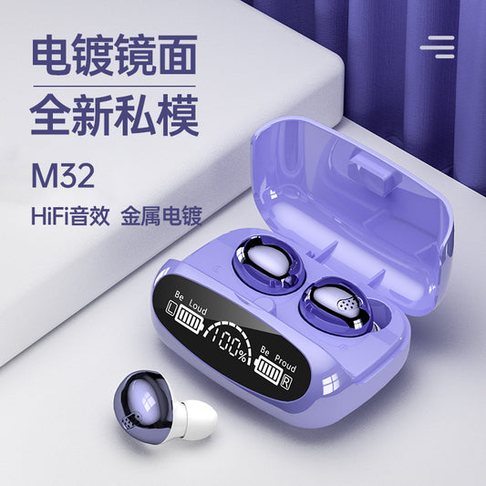 M32 Bluetooth-headset med stort batteri Tws stor skärm digital display